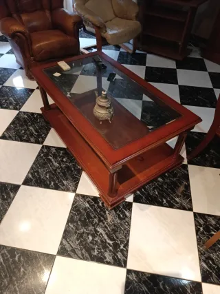 Mesa de centro madera y cristal