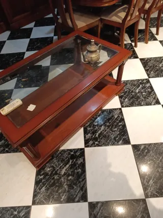 Mesa de centro madera y cristal