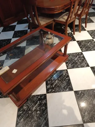 Mesa de centro madera y cristal