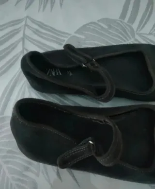 Bailarinas Zara terciopelo negro