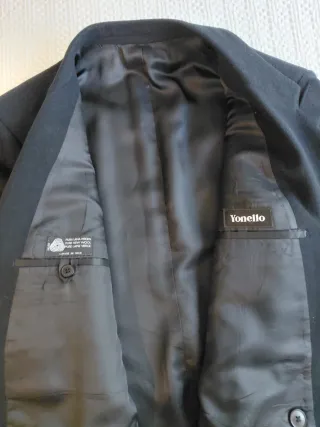 Chaqueta Negra Lana Virgen Hombre