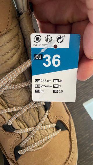 Botas de montaña Forclaz beige/marrón