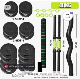 Kit Mancuernas Ajustables 40 kg