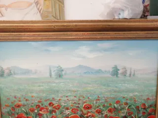 Cuadro Amapolas Óleo Original Firmado C Benolt