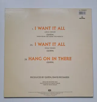 Vinilo Queen I Want It All Maxi Single