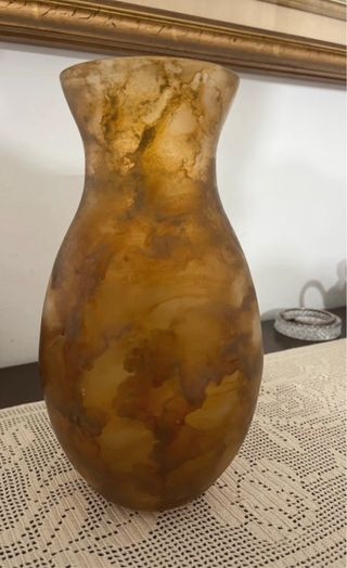 Vaso in vetro decorato