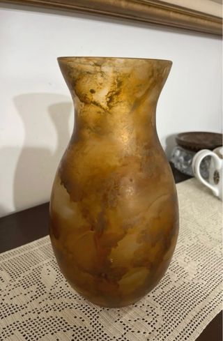 Vaso in vetro decorato