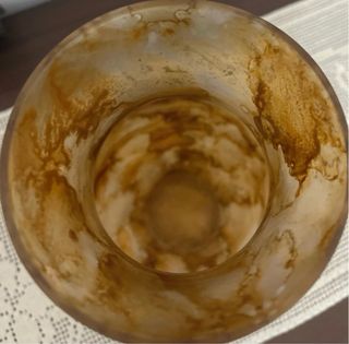 Vaso in vetro decorato