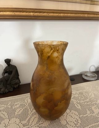 Vaso in vetro decorato