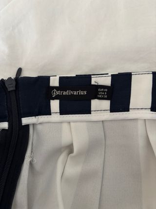 Minifalda de rayas azul y blanco
