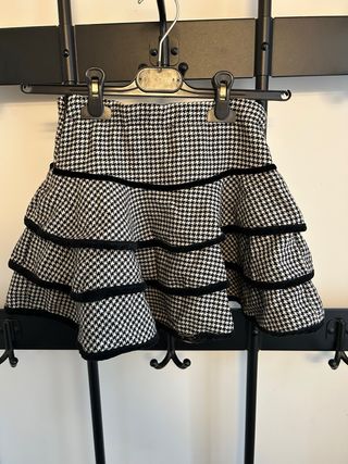 Gonna bambina Piccole Donne fantasia pied-de-poule