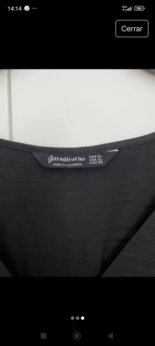 Camisa Stradivarius Negra Manga Larga