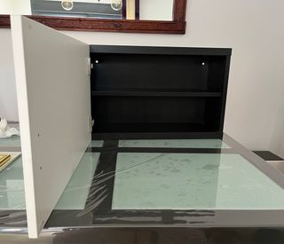 Mueble de pared negro y blanco (2 unidades)