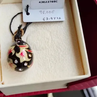 Colgante Huevo Metales Varios Pintado a Mano