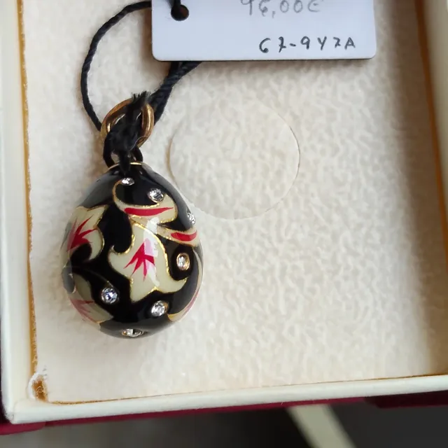 Colgante Huevo Metales Varios Pintado a Mano