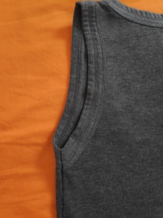 Top de punto Zara gris mujer