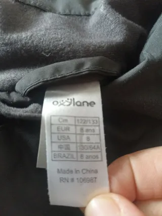 Buzo esquí niño negro 8 años