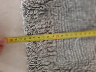 Tappeto bagno grigio tessuto