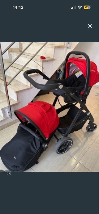 Carro Trío Rojo y Negro