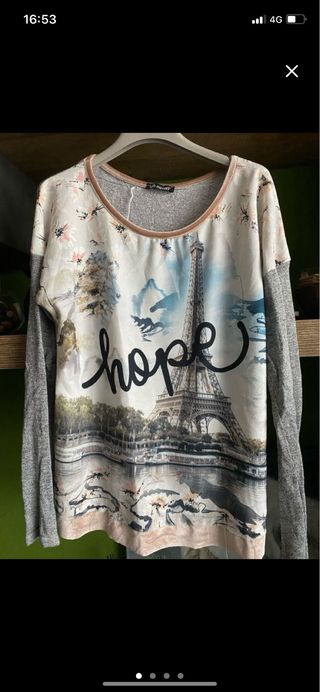 Maglia donna con stampa Torre Eiffel