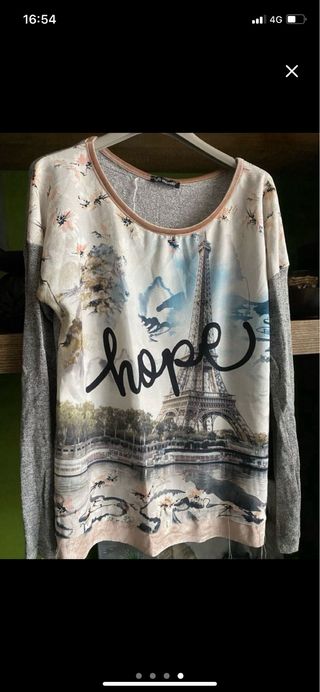 Maglia donna con stampa Torre Eiffel