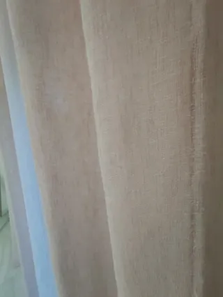 Barra y cortina para ventanal de 1,50 metros