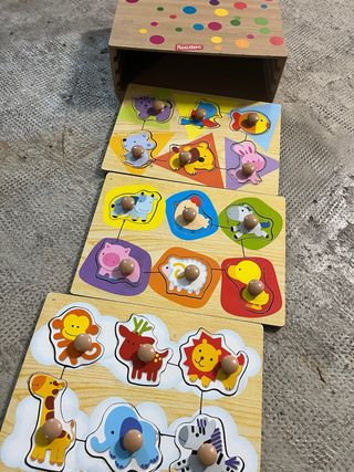 Puzzles de Madera con Animales (3 uds)