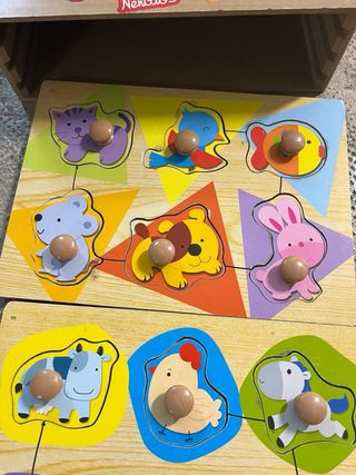 Puzzles de Madera con Animales (3 uds)