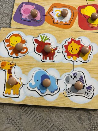 Puzzles de Madera con Animales (3 uds)
