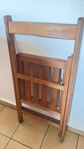 Silla plegable de madera