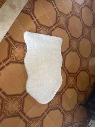 Alfombrilla blanca de tela