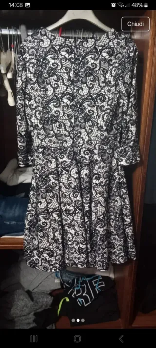 Vestitino pizzo bianco e nero