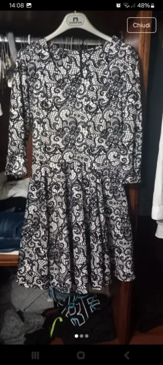 Vestitino pizzo bianco e nero