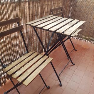 Mesa y 2 Sillas Terraza Ikea