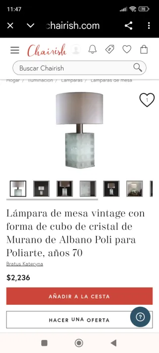 Lámpara de diseño cristal y metal