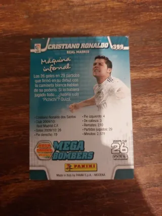 Carta Cristiano Ronaldo Mega Cracks 10-11