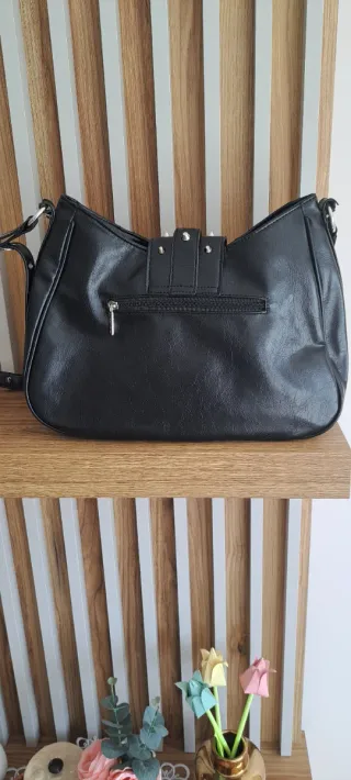 Bolso Negro Hombro Tachuelas