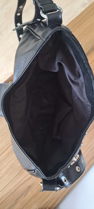 Bolso Negro Hombro Tachuelas