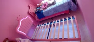 Cama infantil rosa princesa 90x200