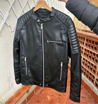 Chaqueta Cuero ZARA Hombre