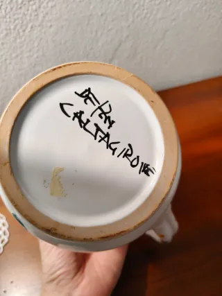 Brocca in ceramica Caltagirone + biscottiera