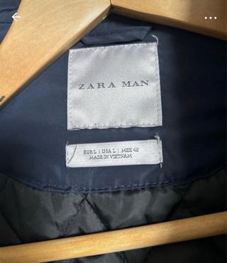 Parka acolchada azul hombre