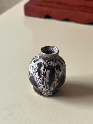 Mini jarrón cerámico esmaltado