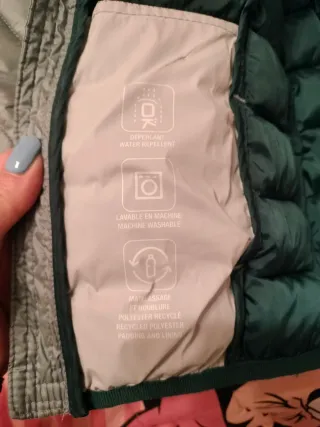 Giubbotto bambina verde acqua