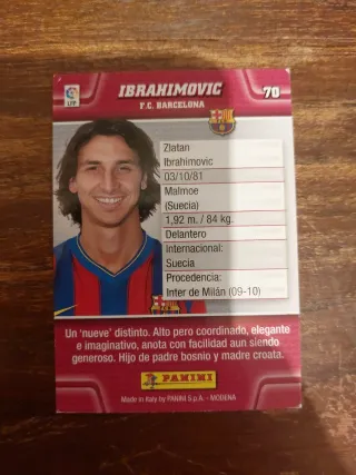 Carta Mega Cracks 10-11 Ibrahimovic F.C. Barcelona