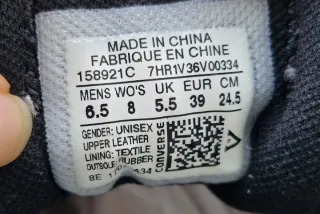 Converse Argento Mid Top Taglia 39 Pelle