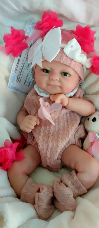 Bebé Reborn Silicona Completa 38cm