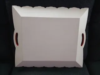 Bandeja madera pintada flores