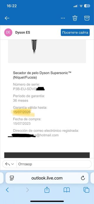 Secador Dyson Supersonic Rosa y Gris