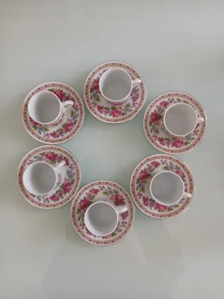 Juego café 6 tazas porcelana China